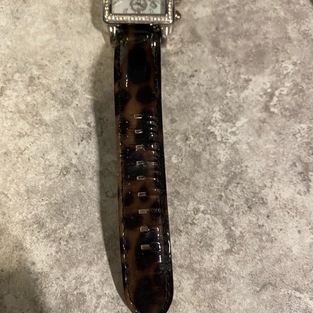 Michael Kors Leather, Tortoise and Silver Watch - Picture 11 of 16